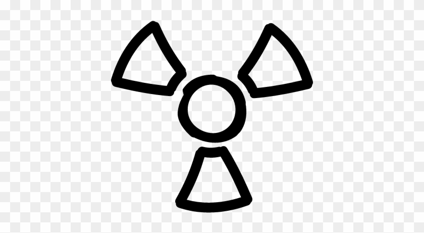 Radiation Hand Drawn Symbol Vector - Nuclear Icon #920878