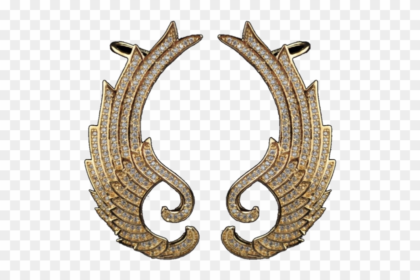 Gold Wing Deco Ear Cuff Art Deco Style Cz Diamond Gold - Earrings #920929