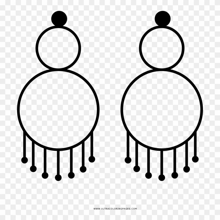 Earring Coloring Page - Brincos Para Colorir #921024