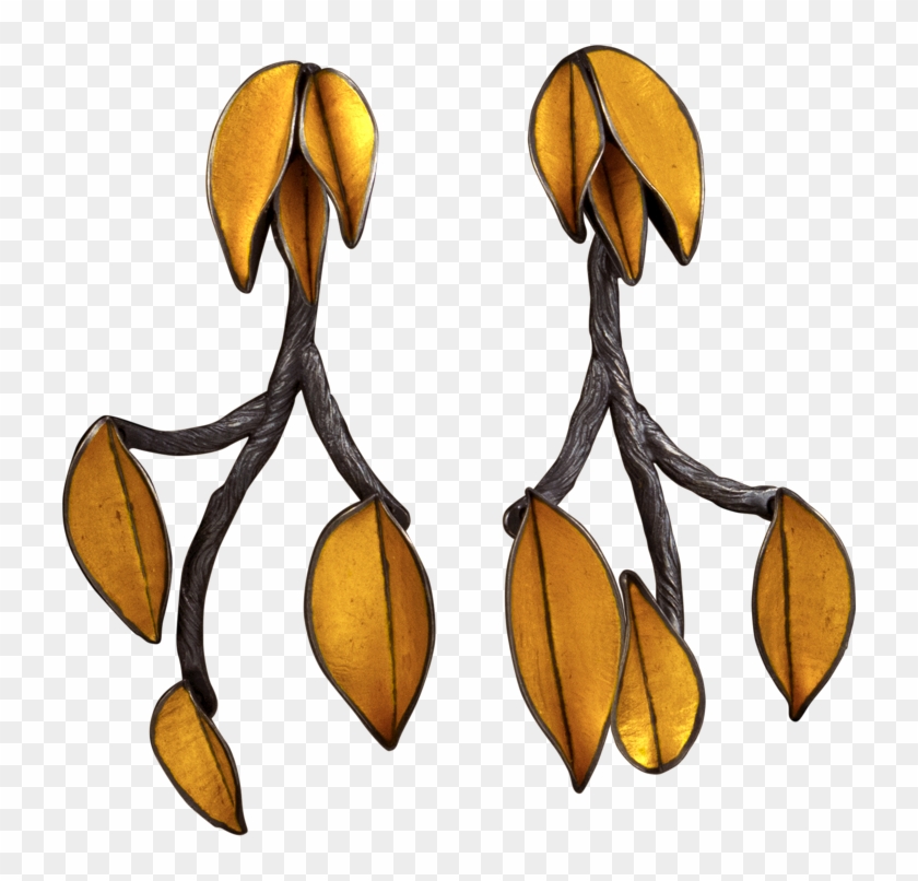 Portfolio Earrings Twig And Leaf Long, Judith Kinghorn, - Gold #921070