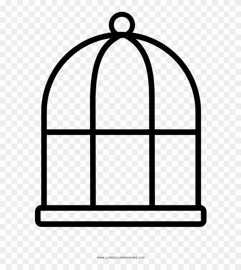 Cage Coloring Page - Dibujo De Jaula Para Colorear #921144