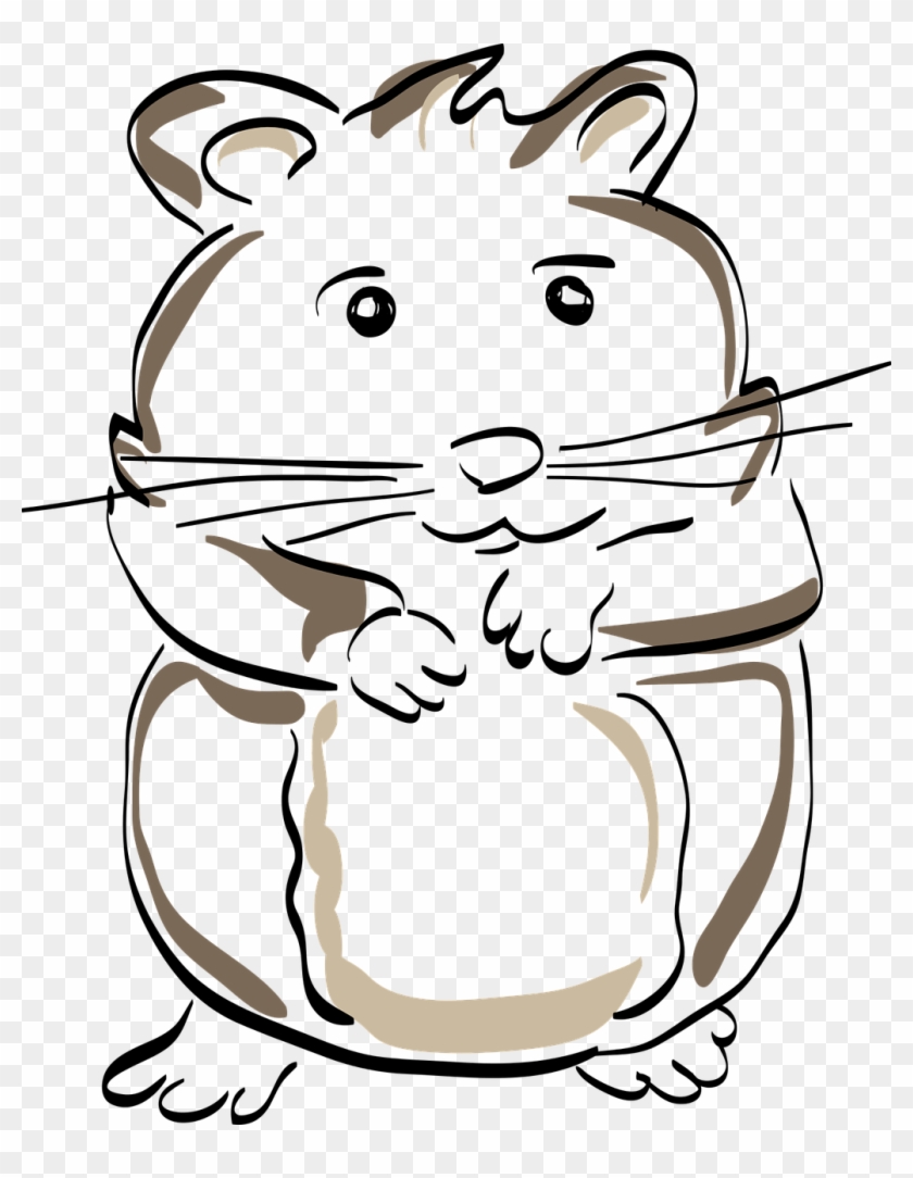 Drawn Hamster Clip Art - Hamster #921318