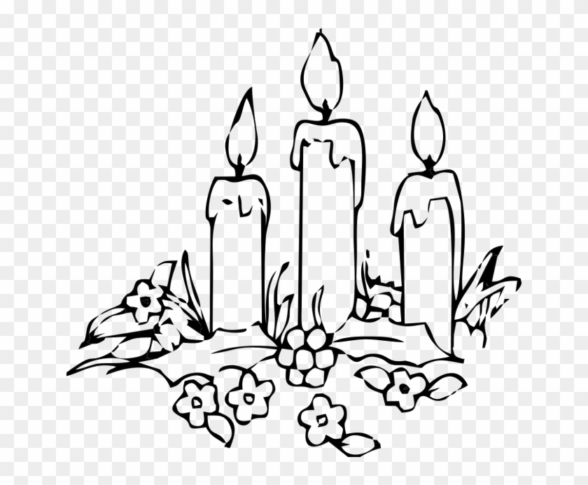 Advent Wreath Coloring Book - Candles And Flowers #921319