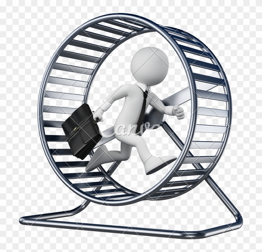 Businessman In A Hamster Wheel - Business Man Hamster Wheel #921354