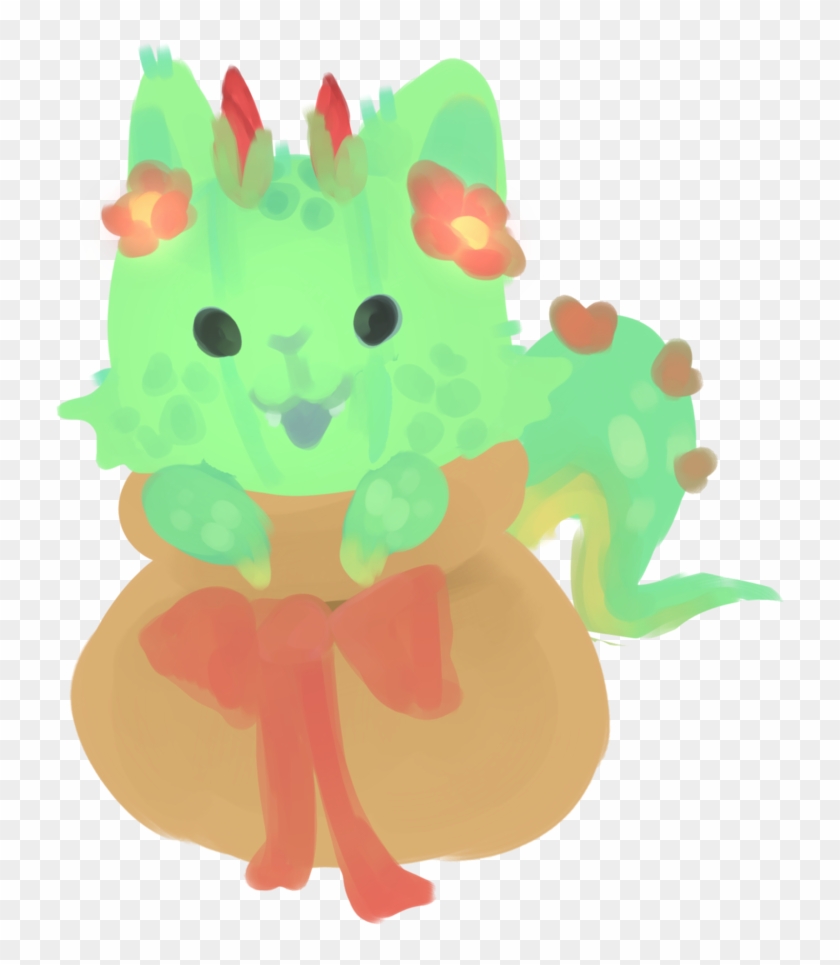 Dragoncat Cactipum For Sherrcherri0u0 By Miraku-memo - Illustration #921450