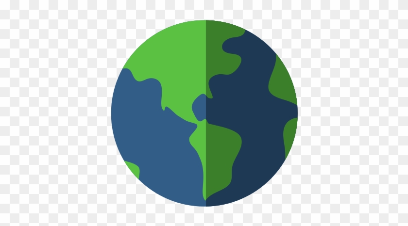 Planet World Sphere Circle Icon - World Map In Circle #921513