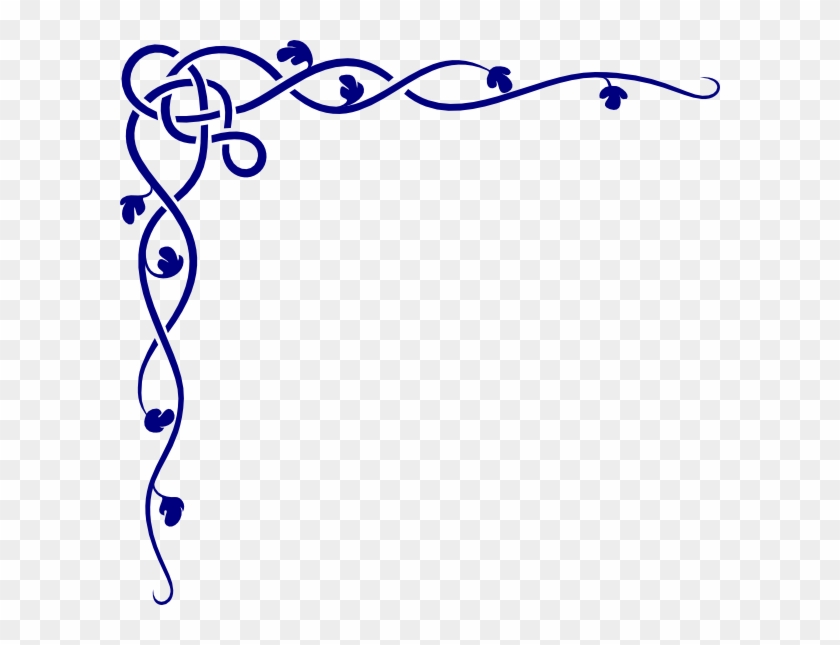 Royal Blue Celtic Corner Clip Art At Clker - Page Corner Designs Png #921858