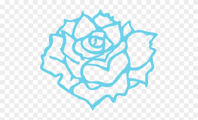 Blue Rose Clipart Outline - Blue Rose Clipart Outline #921862
