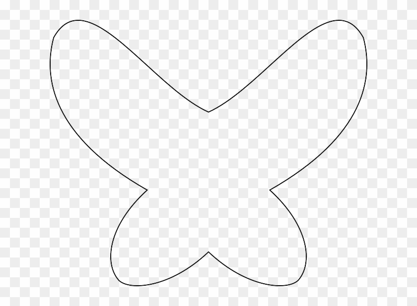 Drawing Outline, Cross, Empty, Butterfly, Draw, Trace, - Clip Art #921874