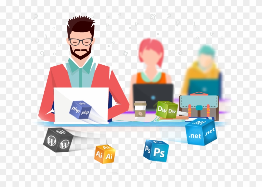 Our Graphic Design Services - Office People Working Vector #921958