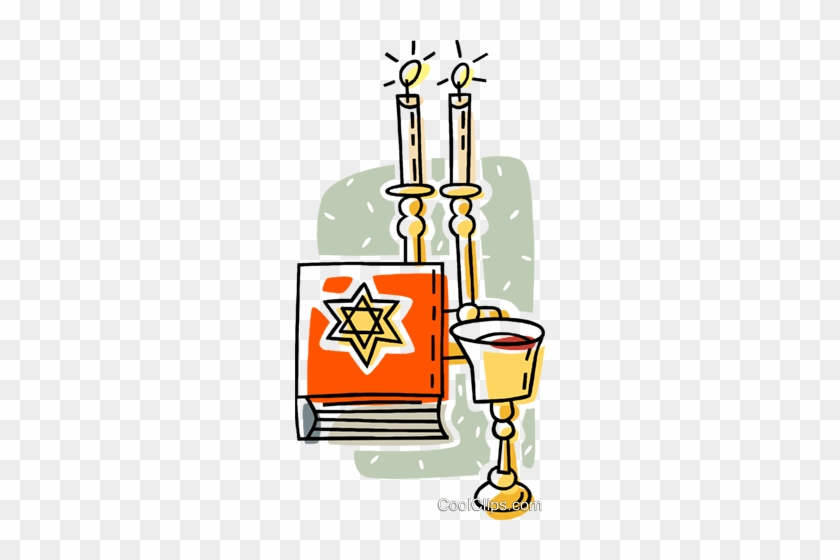 Communion Cup With Candles Royalty Free Vector Clip - שבת שלום דפי צביעה #922021