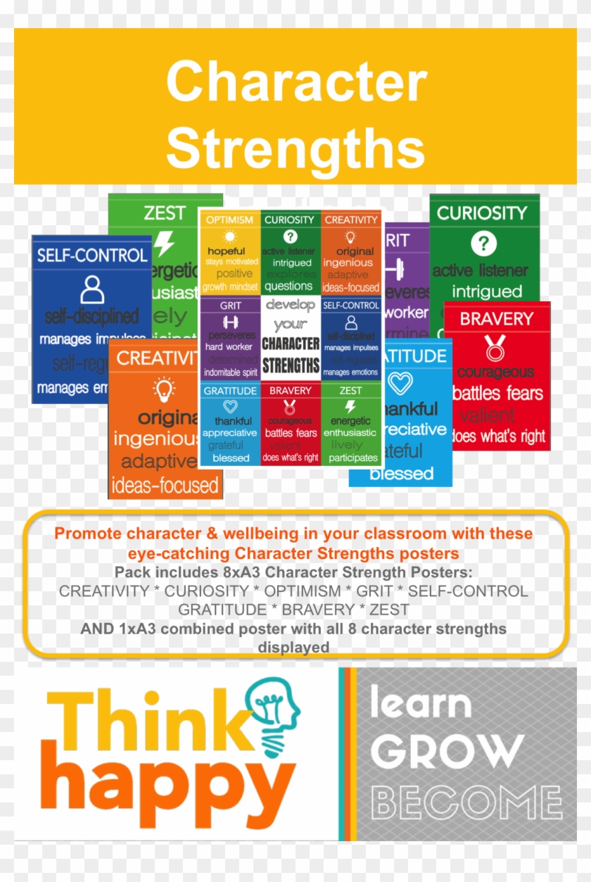 Bright Posters For The Classroom To Promote Character - Asl Airlines Ireland #922290