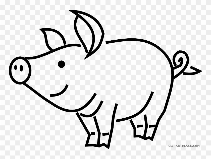 Pig Outline Animal Free Black White Clipart Images - Dont Go Bacon My Heart #922553