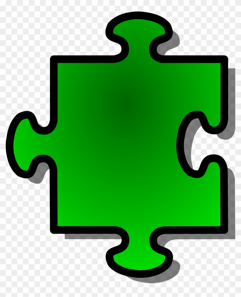 Clipart Green Jigsaw Piece - Puzzle Pieces Clip Art #922566