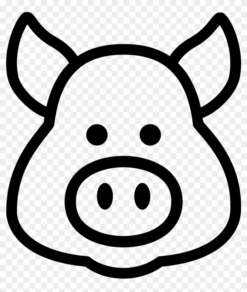 It Is A Simple Drawing Of A Pig's Head The Eyes Are - Handloom In Rajasthan Logo #922567