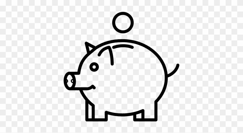 Pig Money Safe Vector - Pig Money Icon #922569