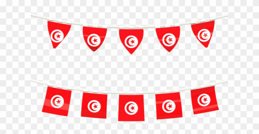 Illustration Of Flag Of Tunisia - Hong Kong Rows Of Flag #922625