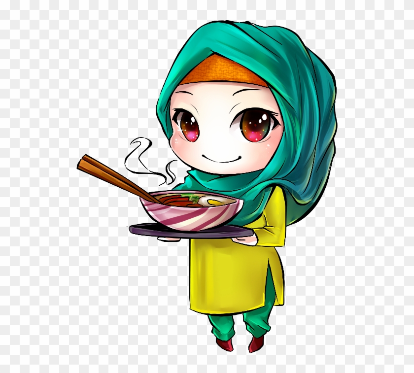 Maiys Kitchen By Xilverxparkle Anime Hijab Chibi Free Transparent Png Clipart Images Download