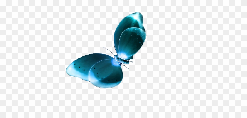 Png's - Butterfly-blue Round Ornament #922765