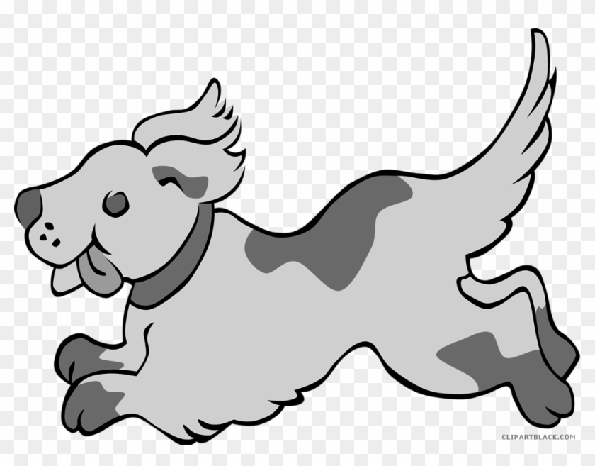 Running Dog Animal Free Black White Clipart Images - Running Puppy Shower Curtain #922923