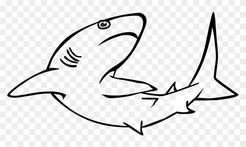 Shark Clipart Coloring Page - Coloring Book Shark #923171
