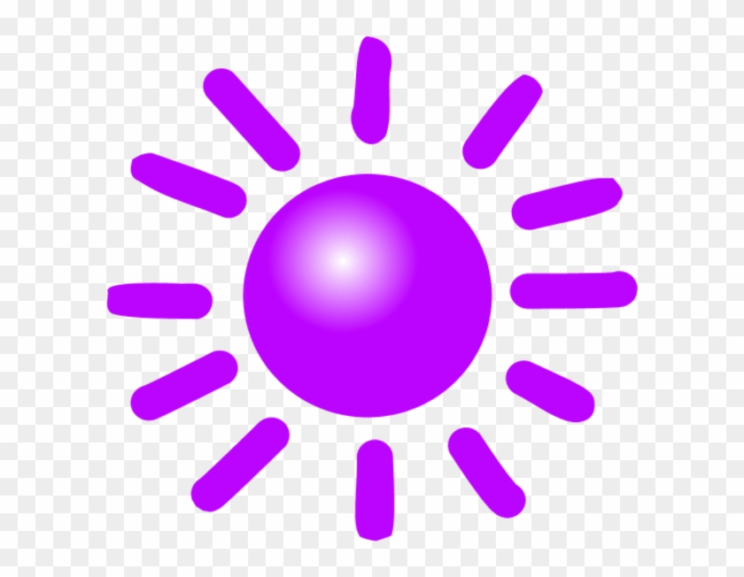 Sun Symbol Weather Clipart - Purple Sun Clip Art #923283