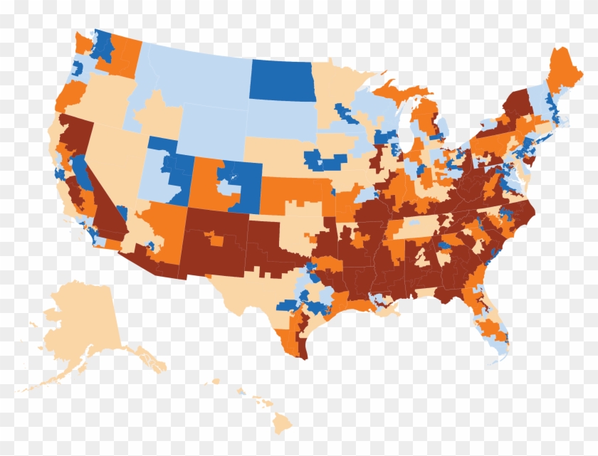 National Heat Map Of Congressional District Dci Scores - Us Distressed Counties Map #923416