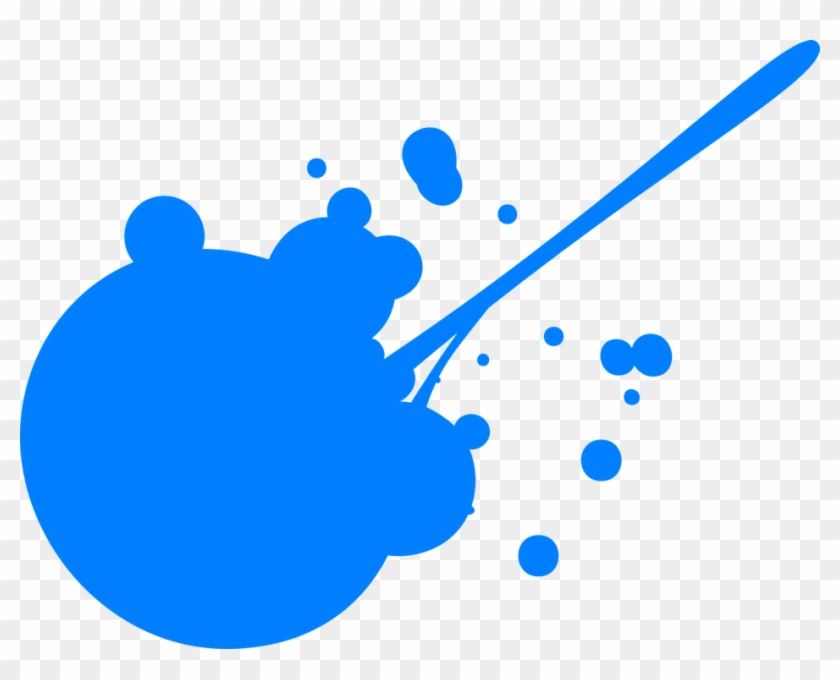 Cartoon Paint Splatter 7, Buy Clip Art - Blue Paint Splatter Transparent #923491