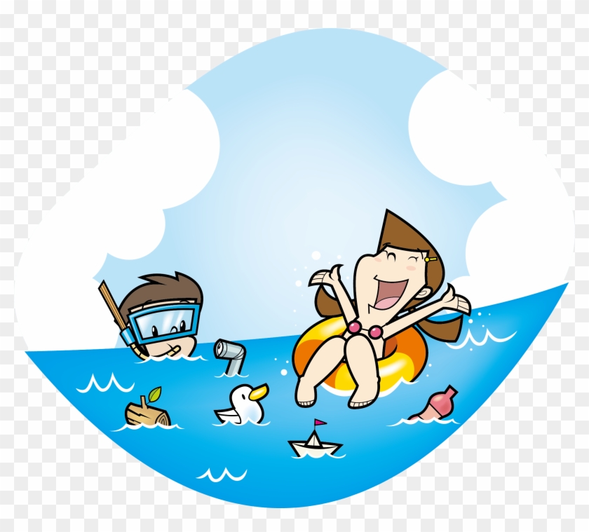 Swimming Clip Art - Swim In The Sea Clipart #923521