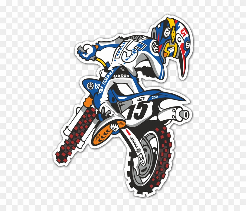 Car & Motorbike Stickers - De Motocross Em Desenho - Free