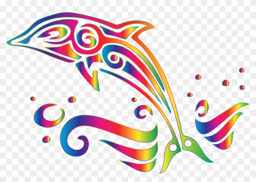 Tribal Dolphin 7 No Background - Tribal Dolphin Clip Art #923939