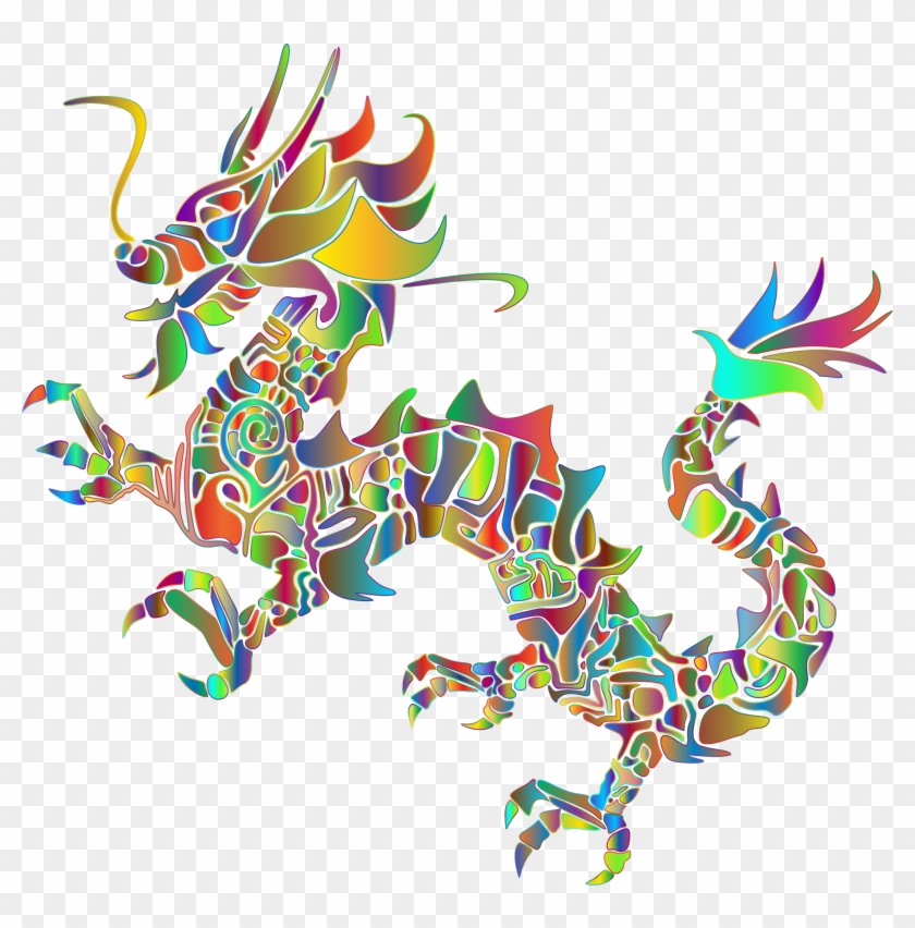 Tribal Asian Dragon Silhouette No Background - Dragon Silhouette #923969