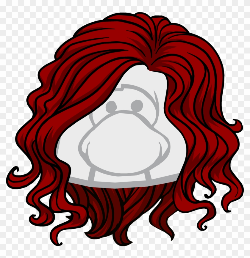 Red Hair Clipart Club Penguin - Club Penguin Black Widow #924143