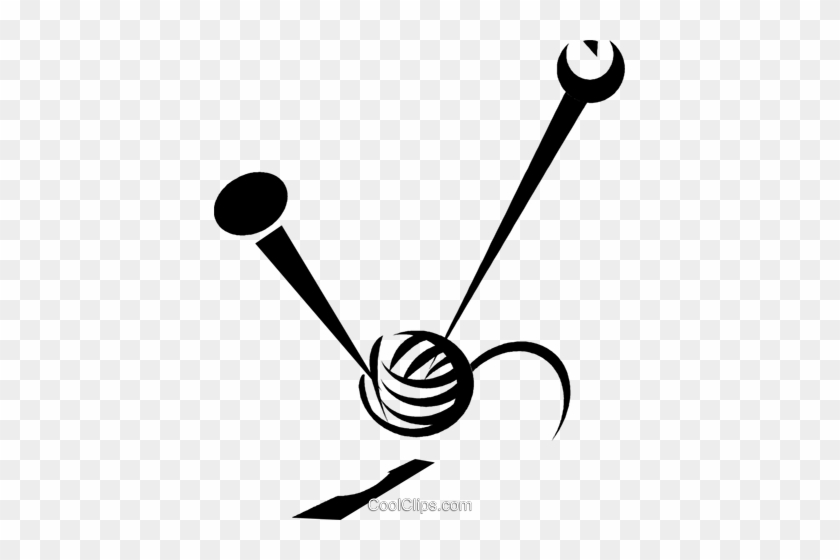 Knitting Needles And A Ball Of Yarn Royalty Free Vector - Клубок Ниток Вектор Png #924206