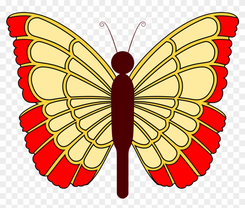 Butterfly2 Yellow Red - Butterfly2 Yellow Red #924214