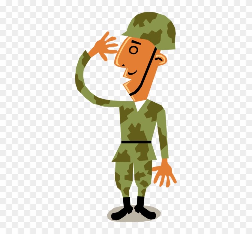 Vector Illustration Of Military Armed Forces Army Troop - Cartoon #924340