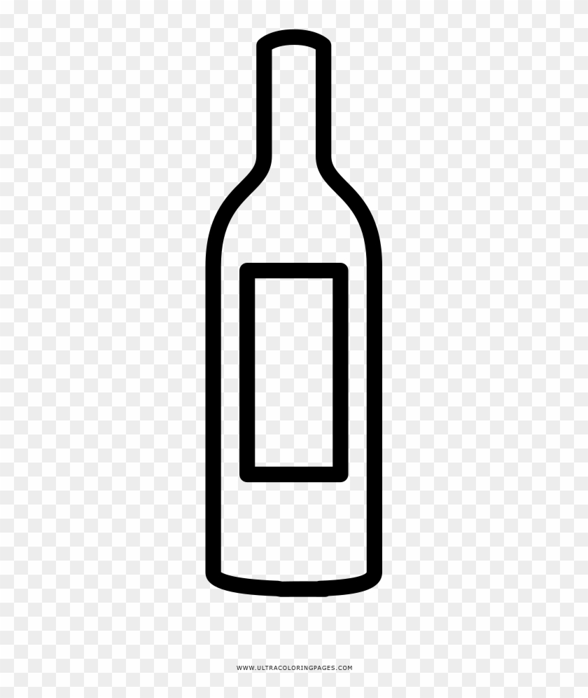 Drink Coloring Pages Printable S - Wine Bottle Coloring Page #924352