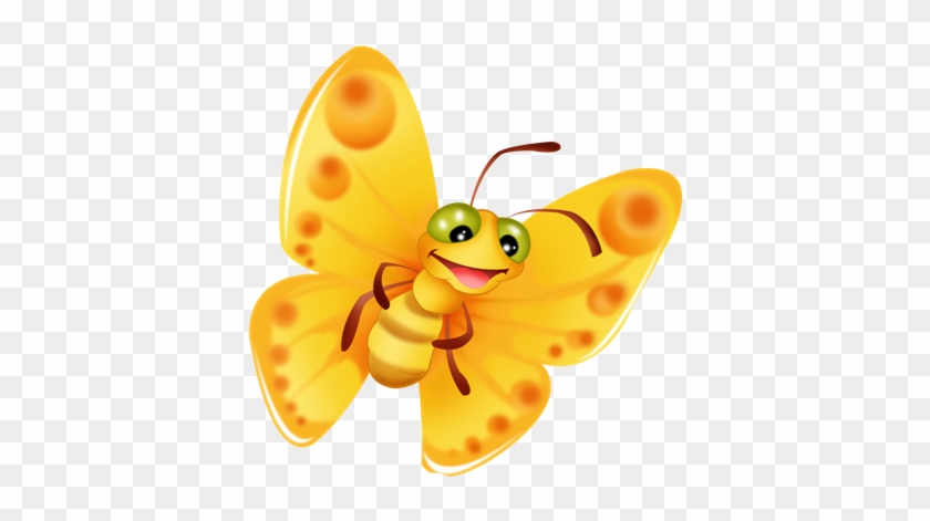 Butterfly - Clipart Papillon Jaune #924378