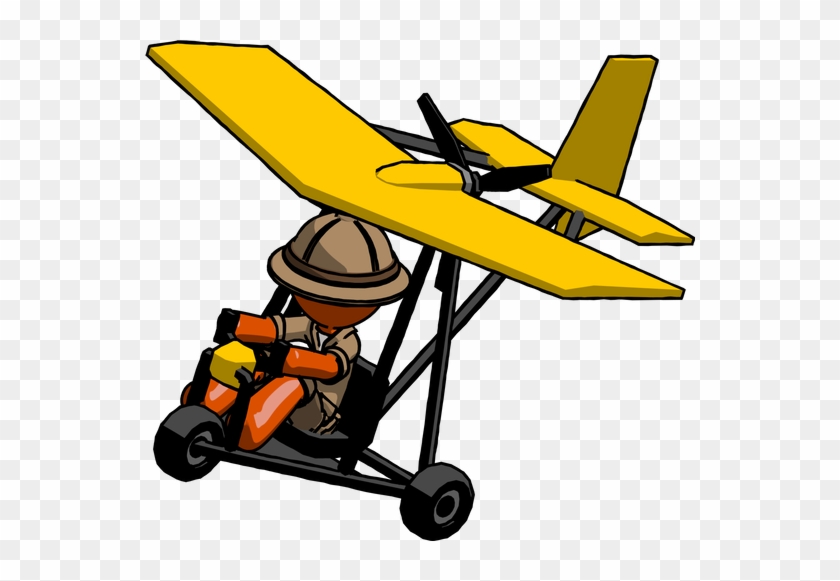 Man In Ultralight Aircraft Top Side View - Clergy #924396