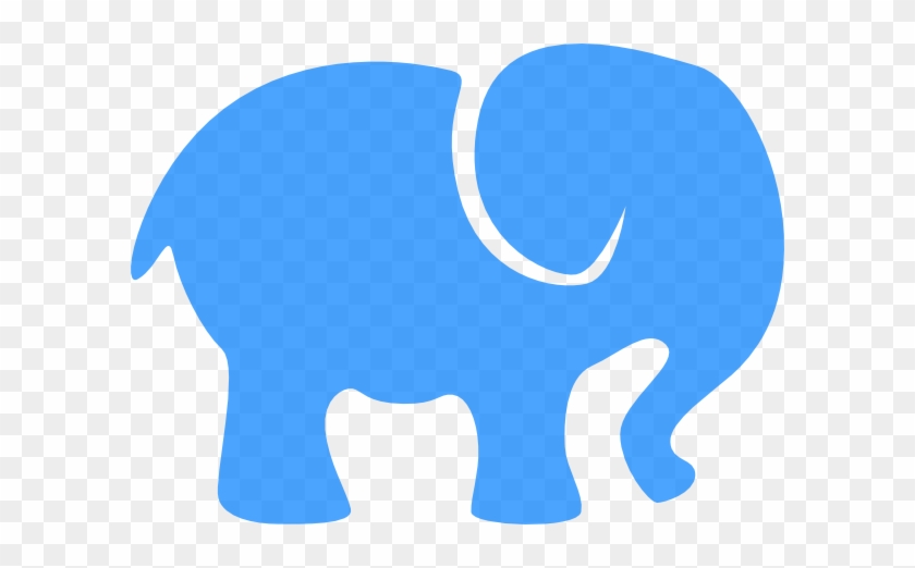 Elephant Clipart Blue - Silhouette Elephant Clipart #924423