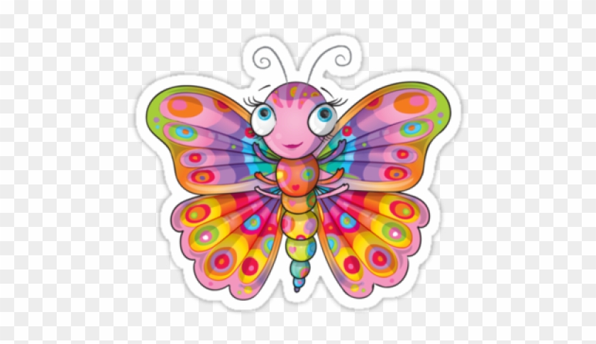 Rainbow Butterfly Clipart Google - Sticker Butterfly #924597