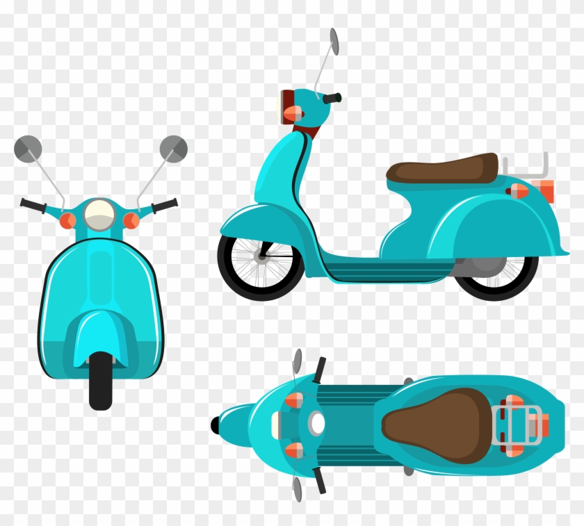 Scooter Motorcycle Royalty-free Clip Art - Vespa Vector Top View #924635
