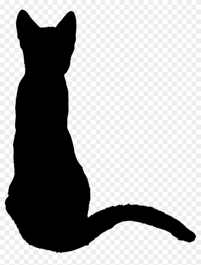 File - Kitten 1370737 - Svg - Black Cat Sitting Silhouette #924642