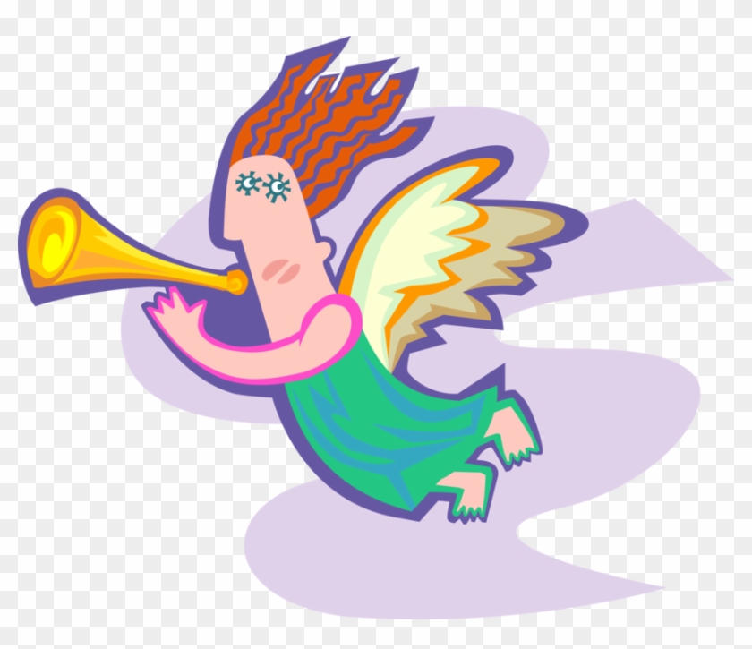 Vector Illustration Of Angelic Spiritual Flying Angel - Vector Illustration Of Angelic Spiritual Flying Angel #924668