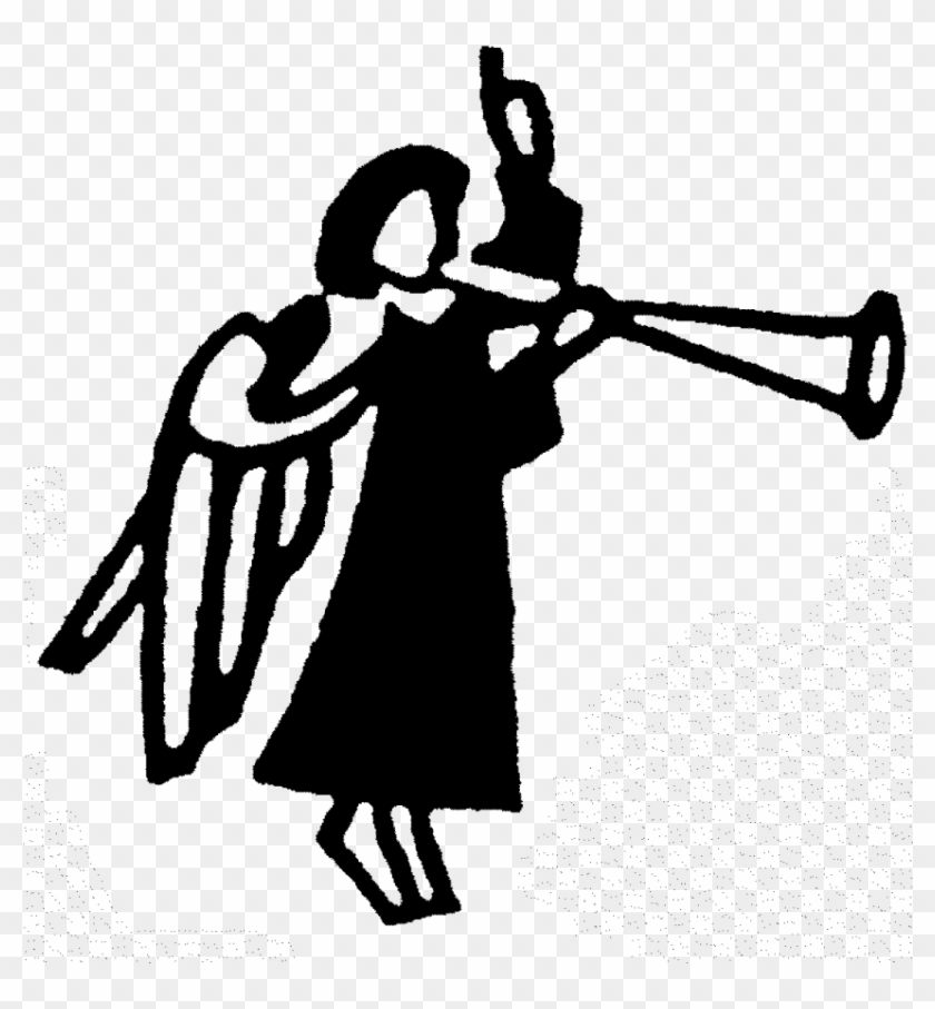 Zoom Trumpeting Angel Rubber Stamp - Christmas Stories: Two Stories About Christmas: The #924700