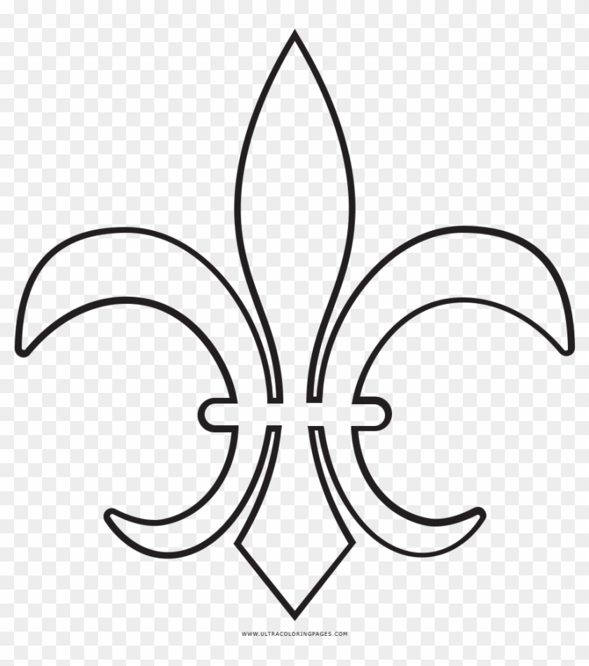 Fleur De Lis Coloring Page Ultra Coloring Pages Free - Flor De Lis Desenho #924853