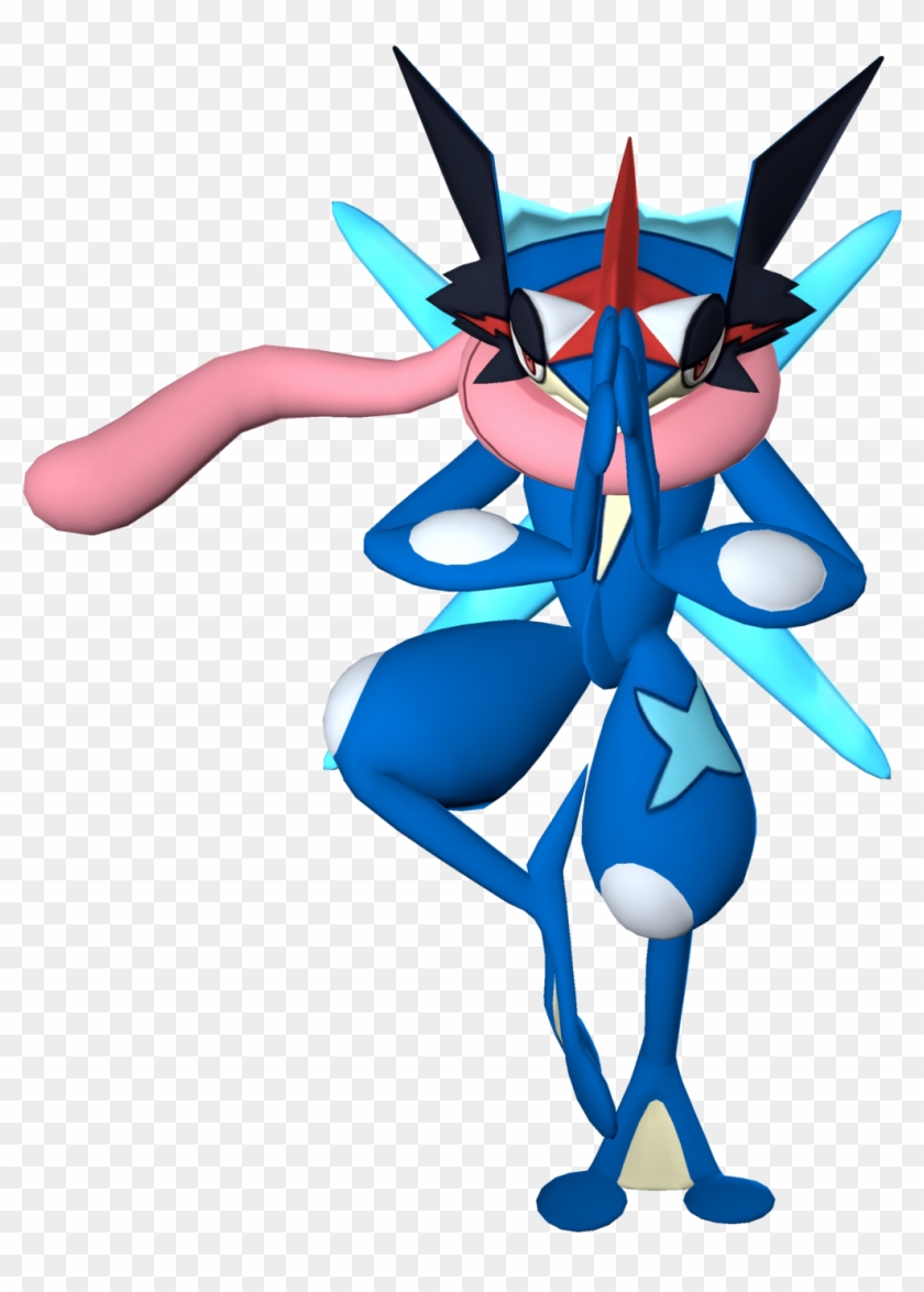 Ash Greninja [render] By Arrancon - Cartoon #924955