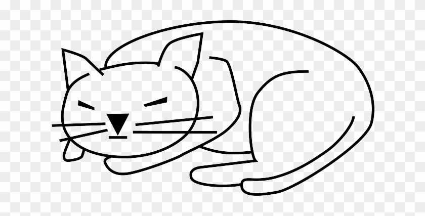 Cat, Black, Simple, Outline, Drawing - Cat Clip Art #925072