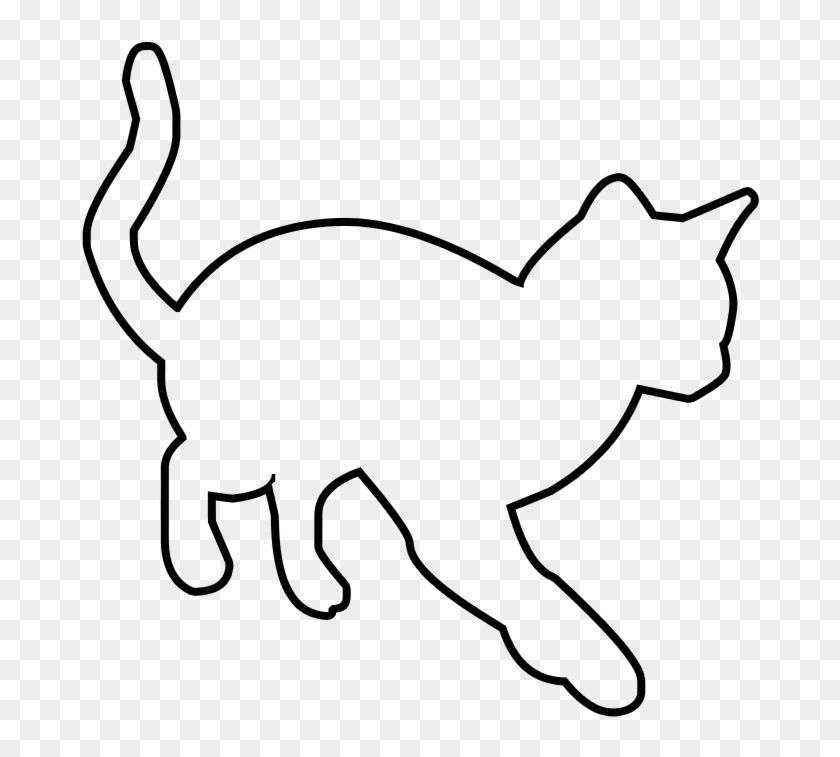 Outline Of A Cat - Line Art #925078