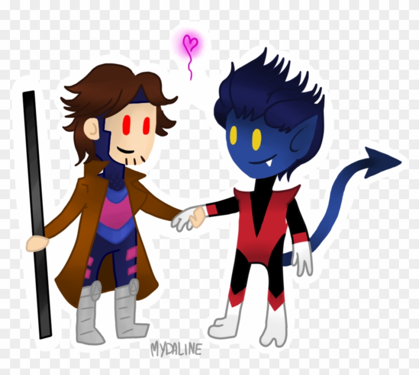 Gambit X Nightcrawler - Cartoon #925135